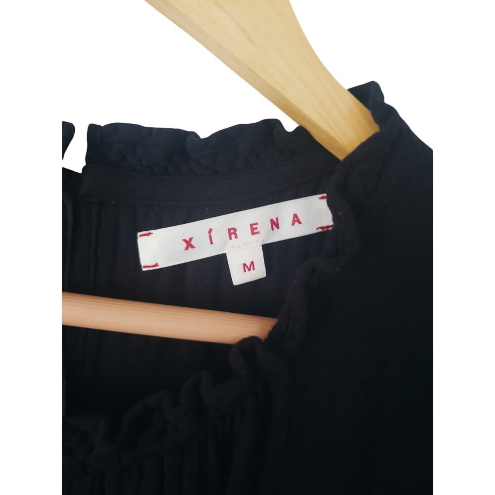 Xirena 100% Cotton Gauze Long Sleeve Maxi Dress Black Size Medium - Picture 7 of 8